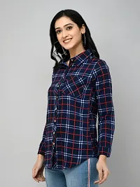 Classic Crepe Checked Shirt for Women-thumb2