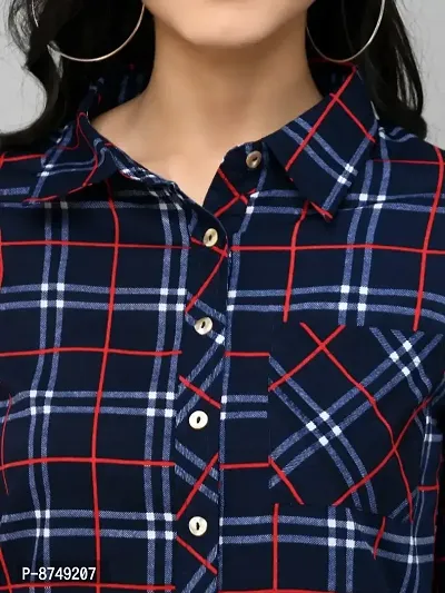 Classic Crepe Checked Shirt for Women-thumb4