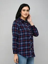 Classic Crepe Checked Shirt for Women-thumb4