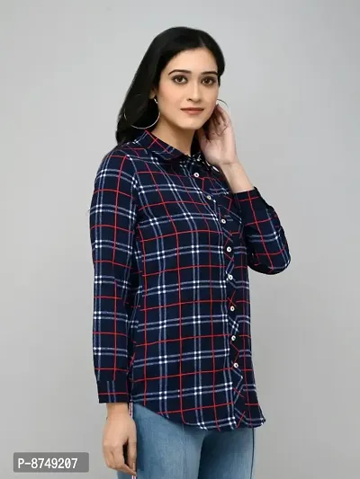 Classic Crepe Checked Shirt for Women-thumb5