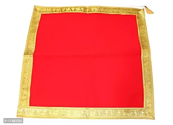 Reliable Ganpati Baithak Assan/Ganpati Rumal/Embroidered Puja Cloth/Puja Assan/Puja Chowki Assan/Puja Altar Cloth for Multipurpose Use for Home Mandir,Size- 18 * 18 Inch, Pack of 3 Piece-thumb5