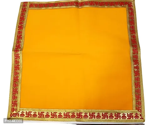 Reliable Ganpati Baithak Assan/Ganpati Rumal/Embroidered Puja Cloth/Puja Assan/Puja Chowki Assan/Puja Altar Cloth for Multipurpose Use for Home Mandir,Size- 18 * 18 Inch, Pack of 3 Piece-thumb4