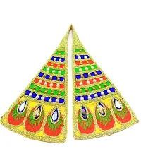 MATA RANI Goddess Dress for Durga/Lakshmi/Saraswati/Parvati (Mata Ji Lehanga & Chunri/Patka) Size - 5.0 Inch (HEIGHT), 10 Inch (Length)-thumb2