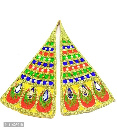 MATA RANI Goddess Dress for Durga/Lakshmi/Saraswati/Parvati (Mata Ji Lehanga & Chunri/Patka) Size - 5.0 Inch (HEIGHT), 10 Inch (Length)-thumb3