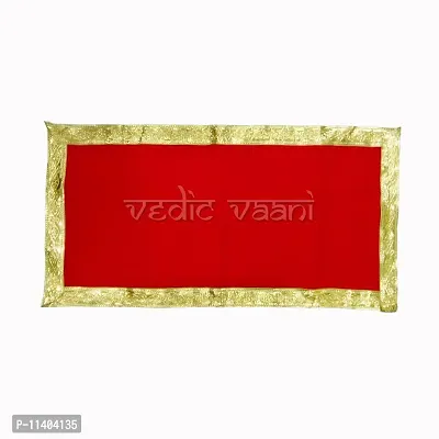 Vedic Vaani Deity Puja Satin Altar Cloth | Kapda | Assan | Asan | Asana for Pooja Home Mandir (1 pcs)-thumb2