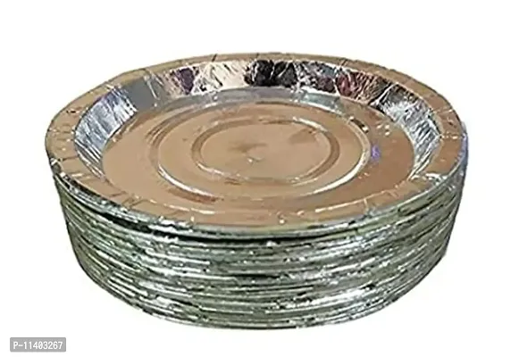 KAM Home Disposal Silver Paper Plate (1000, 7 INCH)-thumb0