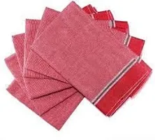 Be Unique Jaipuri Cotton Striped Gamcha for Pooja and Religious Purpose ( Red) - Pack of 3-thumb1