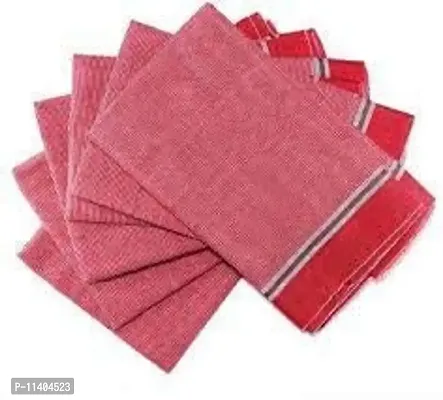 Be Unique Jaipuri Cotton Striped Gamcha for Pooja and Religious Purpose ( Red) - Pack of 3-thumb2