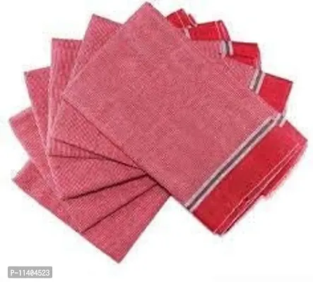 Be Unique Jaipuri Cotton Striped Gamcha for Pooja and Religious Purpose ( Red) - Pack of 3-thumb3