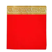 Velvet Cloth Aasan for Culture and Festivals (Red, 1m, 0.5m)-thumb1