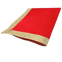 Velvet Cloth, Aasan for Pooja & Mandir, Red Color (8 inch X 12 inch)-thumb2
