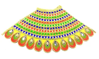 MATA RANI Goddess Dress for Durga/Lakshmi/Saraswati/Parvati (Mata Ji Lehanga & Chunri/Patka) Size - 5.0 Inch (HEIGHT), 10 Inch (Length)-thumb1