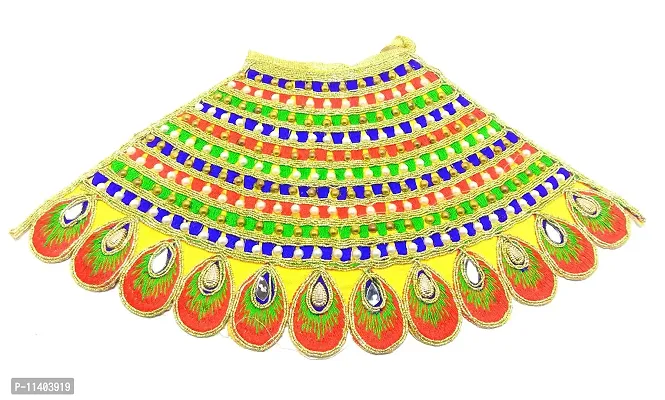 MATA RANI Goddess Dress for Durga/Lakshmi/Saraswati/Parvati (Mata Ji Lehanga & Chunri/Patka) Size - 5.0 Inch (HEIGHT), 10 Inch (Length)-thumb2