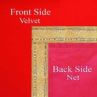 Velvet Cloth Aasan for puja Altar Pooja aasan Cloth red & Yellow Velvet Combo (Pack of 2) (Size 46x46cm)-thumb4