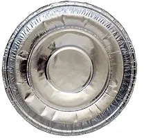 Paper Disposable Plates - Pack of 100 Pieces, Silver-thumb3