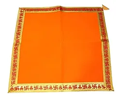 KAM Home Ganpati Baithak Aasan/Ganpati Rumal/Embroidered Puja Cloth/Puja Assan/Puja Chowki Assan/Puja Altar Cloth for Multipurpose Use for Home Mandir,Size- 18 * 18 Inch, Pack of 3 Piece, 18 X18-thumb3