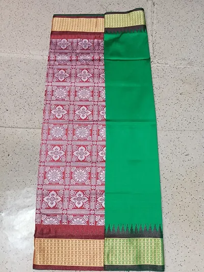 Beautiful Chanderi Silk Saree With Blouse Piece For Women