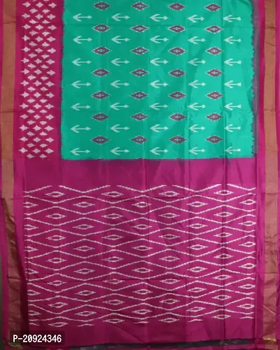 Stylish Pink Silk Blend Saree with Blouse piece For Women