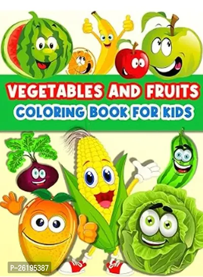 Vegetables And Fruits Coloring Book For Kids-thumb0