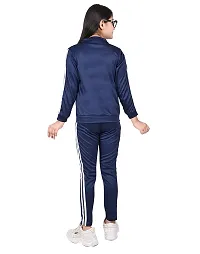 Classic Polyester Spandex Solid Track Suit for Kids Girls-thumb1