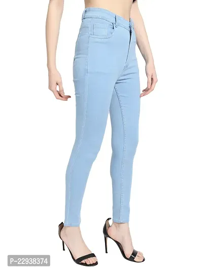 Classy Denim Solid Jeans for Women-thumb2