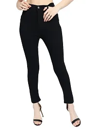 Classy Denim Solid Jeans for Women-thumb1