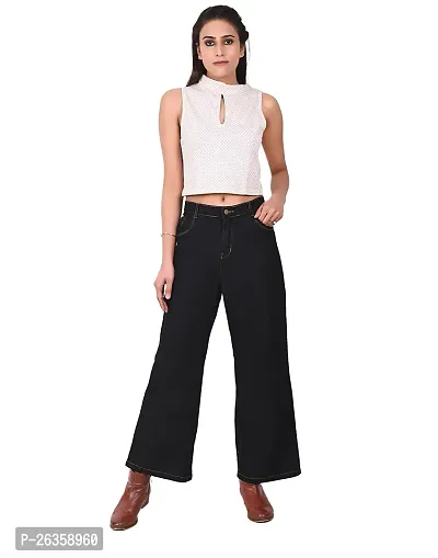 women bellbottom black  jeans