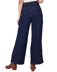 Women bellbottom  blue jeans-thumb2