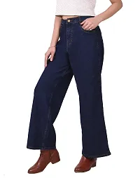 Women bellbottom  blue jeans-thumb1