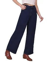 Women bellbottom  blue jeans-thumb3