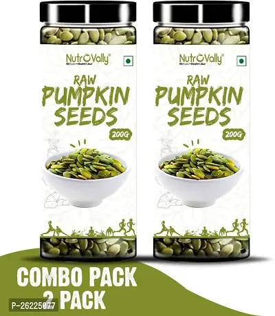 Nutrovally Raw Pumpkin Seeds - 400gm, Pack Of 2