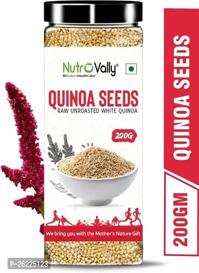 Nutrovally Raw White Quinoa Seeds - 200gm
