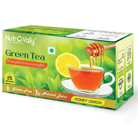 NutroVally Green Tea Honey Lemon 25 Pcs Tea Bags