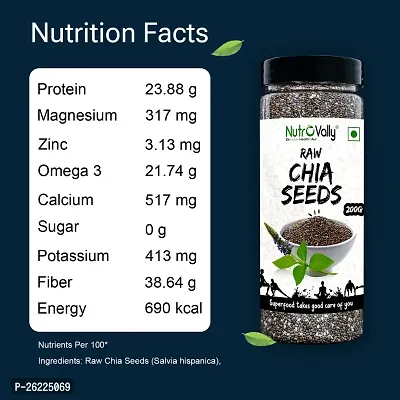 Nutrovally Raw Chia Seeds - 200gm-thumb3