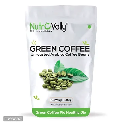 NutroVally Green Coffee Beans 200  gm For Weight Loss  Boost Energy Level Unroasted Coffee Beans