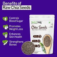 NutroVally Chia Seeds For Weight Loss 100gm | Rich and High  Fiber with Omega 3 Super Chia Seeds for eating-thumb2