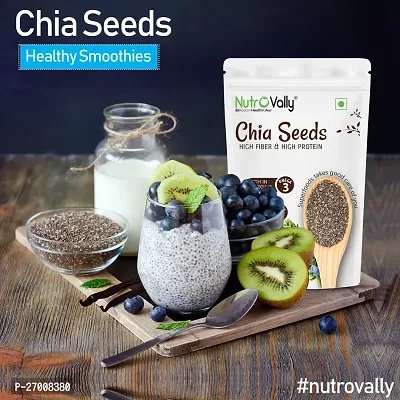 NutroVally Chia Seeds For Weight Loss 100gm | Rich and High  Fiber with Omega 3 Super Chia Seeds for eating-thumb4
