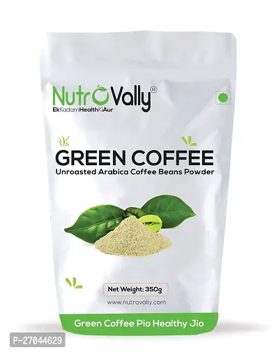 NutroVally Green Coffee Beans Powder 350gm For Weight Loss| High In Natural Chlorogenic Acid | Instant Coffee Powder