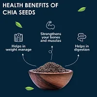 NutroVally Chia Seeds 600 gm for weight loss  | Chia Seeds for Eating with Rich and Fiber Diet seeds Jar Pack ( 200 gm x 3 )-thumb1