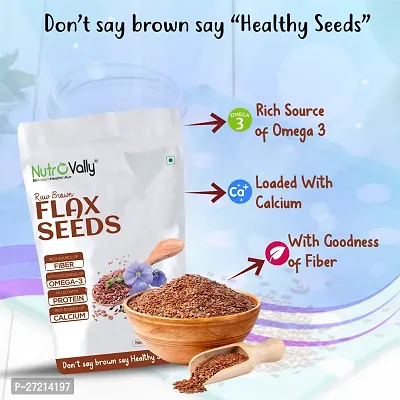 Nutrovally Flax Seeds 800gm | For Weight Loss ,Boost Digestion  Hairs Growth | Alsi Seeds | Rich In Protein, Omega -3 |100% Natural Superfood | 400gm x 2 Pack-thumb5