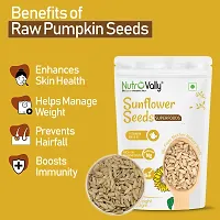 NutroVally Chia, Flax, Pumpkin, Sunflower seeds for weight loss 100gm x 4 | Combo Pack Seeds for eating with ich in Fiber, Protein Omega 3 Healthy Seeds pack 4-thumb4