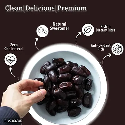 Black Dates 400gm |Premium khajoor| Healthy khajur Black-thumb3