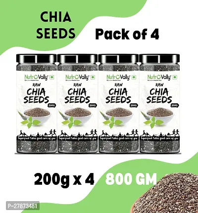 Chia Seeds for weight loss 800 gm (200g*4)Chia Seeds for Eating with Rich, Fiber Pack 200gm Pack of 4