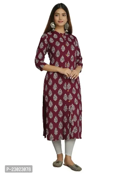 Rayon A- Line Kurti for Wwomen and Girls-thumb2