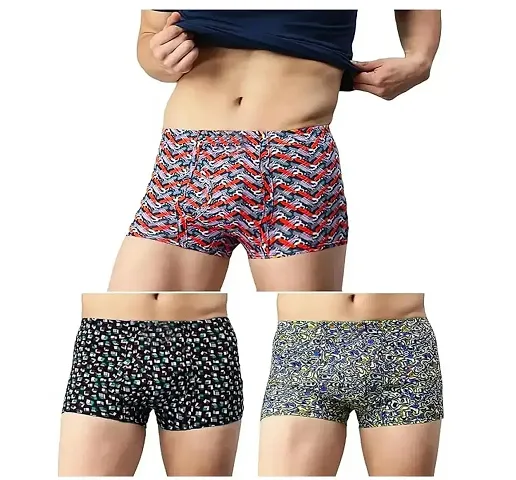 Men Cotton Trunks PrintedInner Elastic Regular Fit