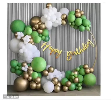 Zebra finch Green White And Golden Birthday Decoration kit Set of 48-thumb0