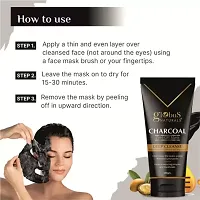 Naturals Activated Charcoal Peel Off Mask for Women Enriched with Vitamin-E,  Turmeric, Saffron, Green Tea-thumb2