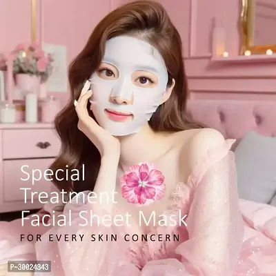 Beauty facial sheet mask for Glowing Skin, for Women and Girls, Combo Pack of 6  (120 ml)-thumb2