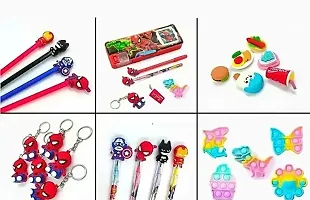 Spider Man Magnetic Pencil Box With Combo 5 Items 1 Pen 1 Pencil 1 Pop 1 Eraser 1 Key Chain (Pack of 6)-thumb2