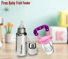 Baby Feeding Bottle Stainless Steel with Teether and Bottle Cover-thumb3